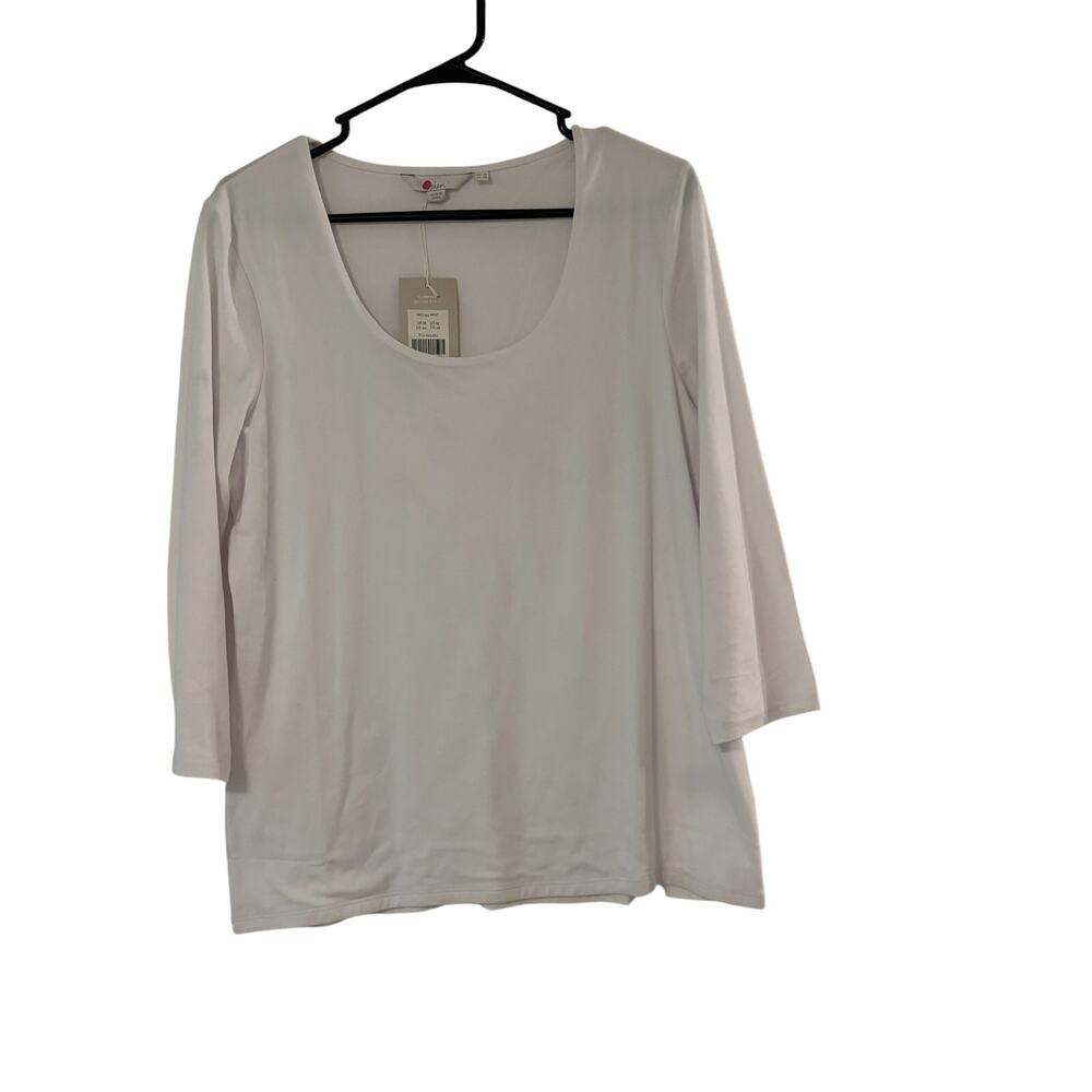 NWT Boden White Boat Neck Shirt SZ US 14